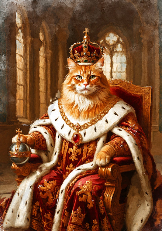 Кралски персонализиран портрет червен. Код:13