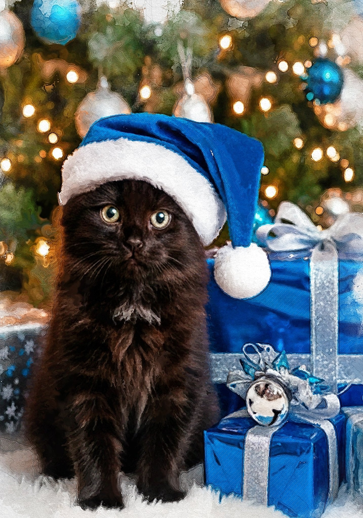 Коледен персонализиран портрет. Код: 40 - Artpawstudio