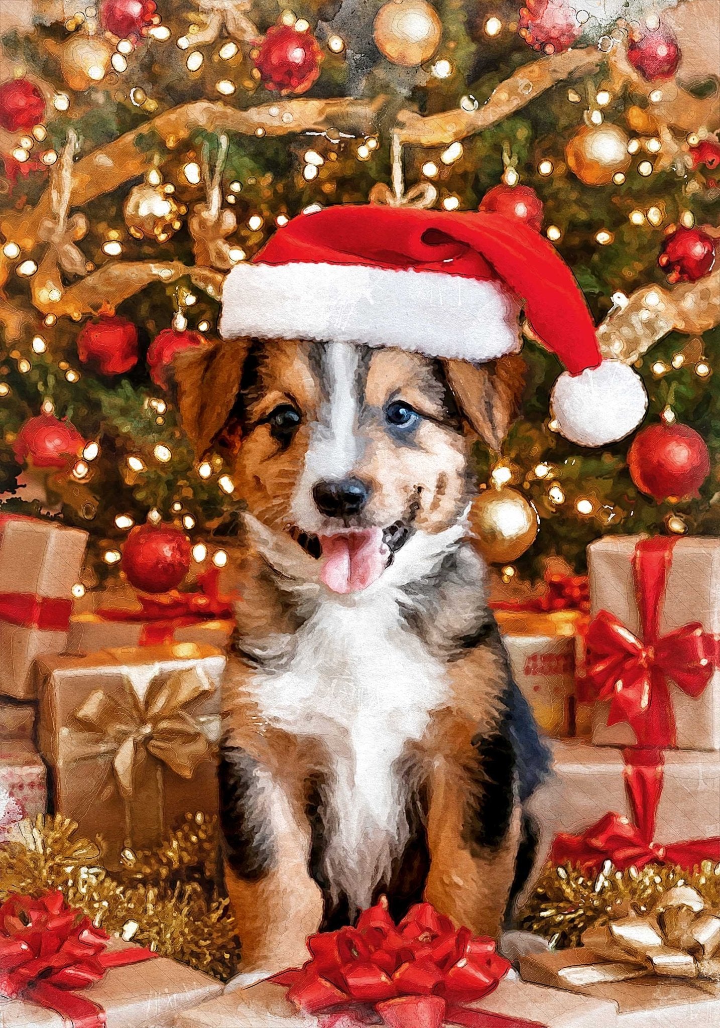 Коледен персонализиран портрет. Код: 42 - Artpawstudio