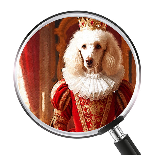 Кралски персонализиран портрет червен. Код: 68 - Artpawstudio