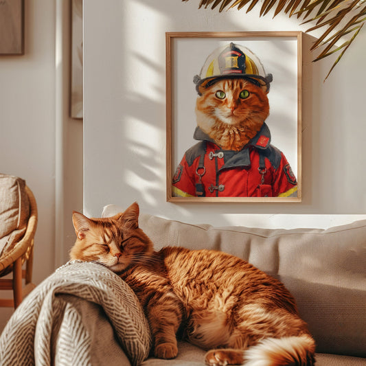 Персонализиран портрет пожарникар. Код: 69 - Artpawstudio