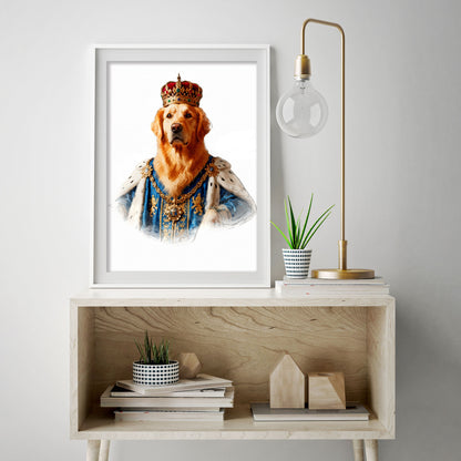 Кралски персонализиран портрет червен. Код:26