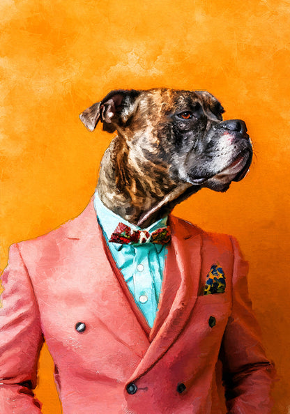 Персонализиран портрет с розов костюм. Код:09