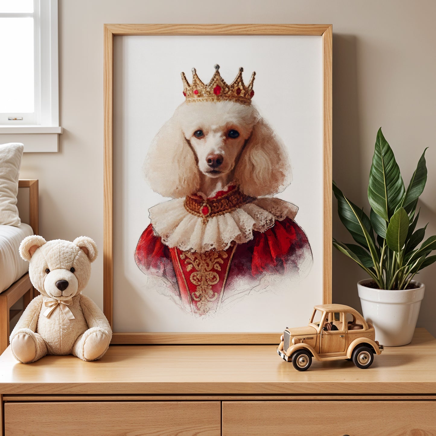 Кралски персонализиран портрет червен. Код:26