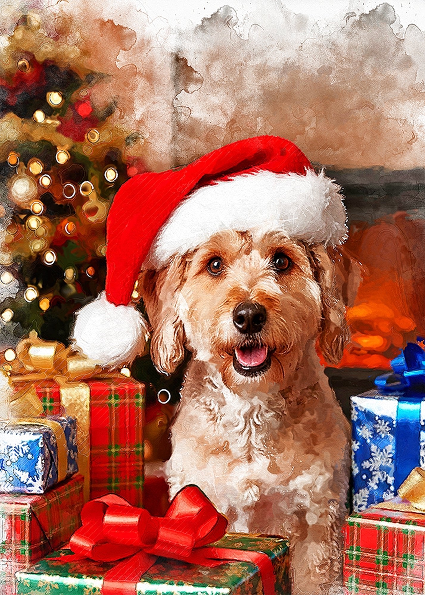 Коледен персонализиран портрет. Код: 01 - Artpawstudio