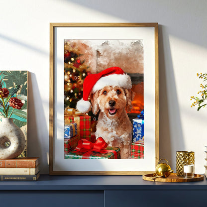 Коледен персонализиран портрет. Код: 01 - Artpawstudio
