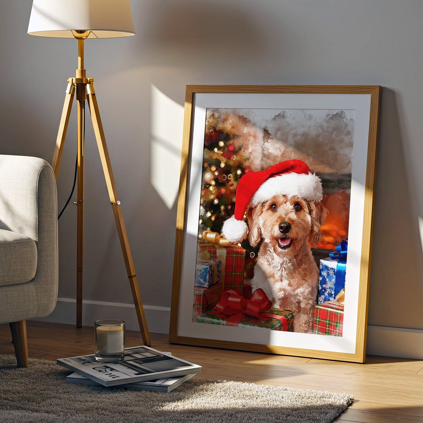 Коледен персонализиран портрет. Код: 01 - Artpawstudio