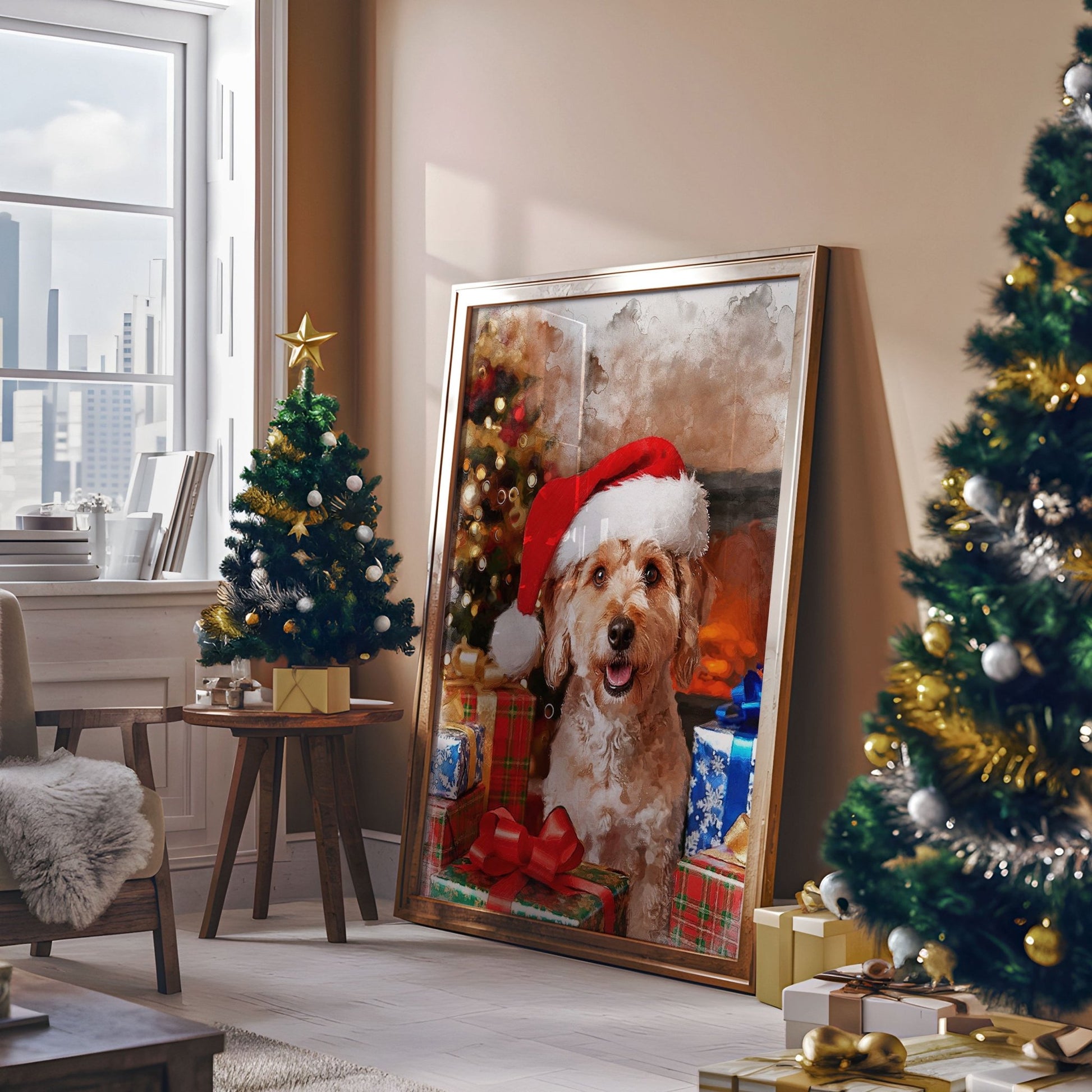 Коледен персонализиран портрет. Код: 01 - Artpawstudio