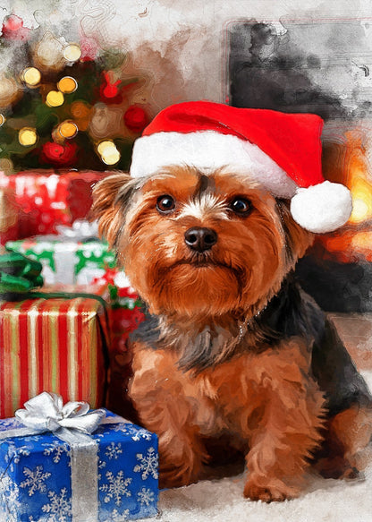 Коледен персонализиран портрет. Код: 02 - Artpawstudio