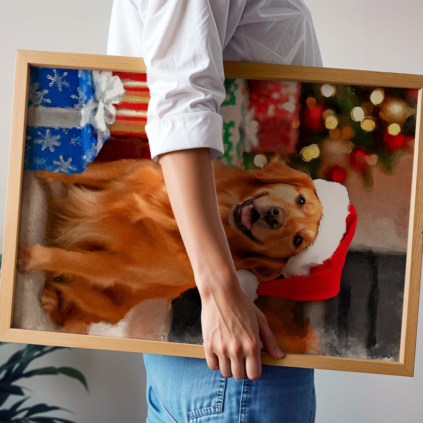 Коледен персонализиран портрет. Код: 02 - Artpawstudio