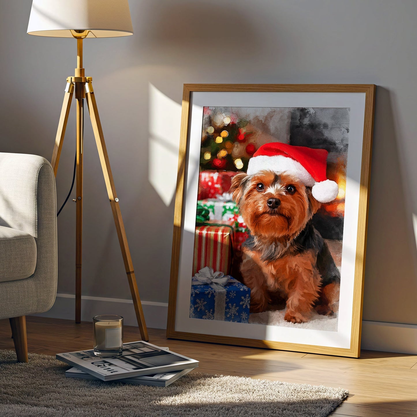 Коледен персонализиран портрет. Код: 02 - Artpawstudio