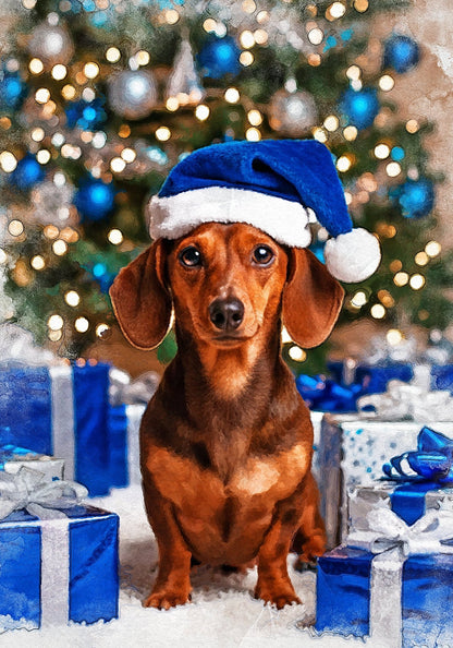 Коледен персонализиран портрет. Код: 03 - Artpawstudio