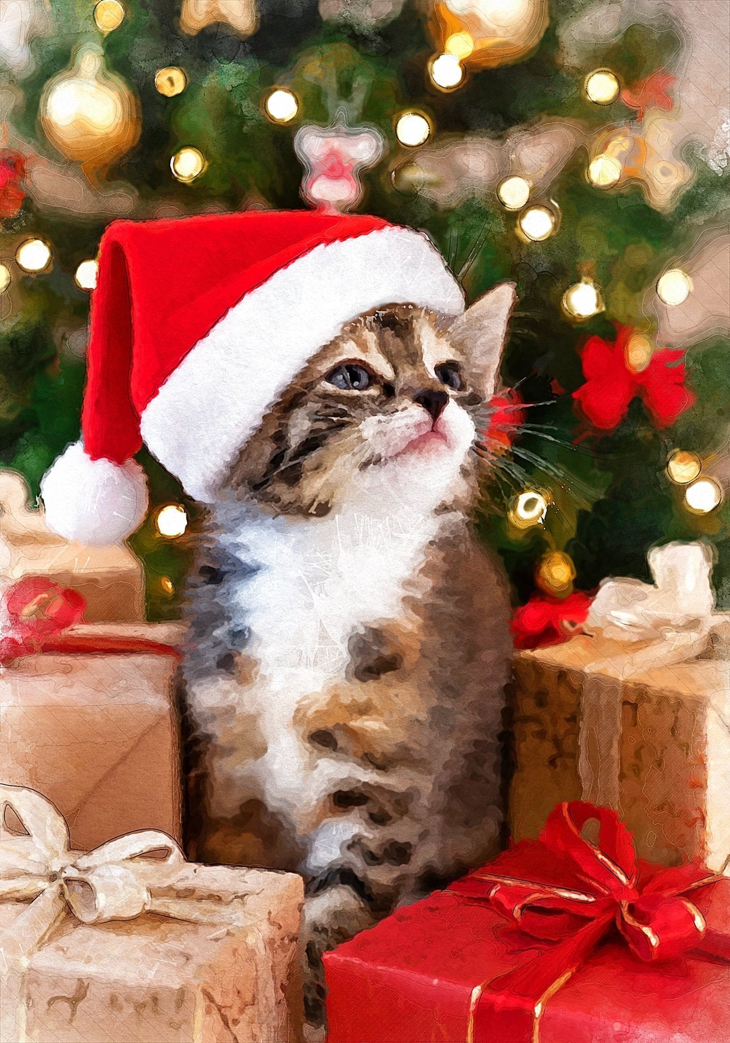 Коледен персонализиран портрет. Код: 04 - Artpawstudio