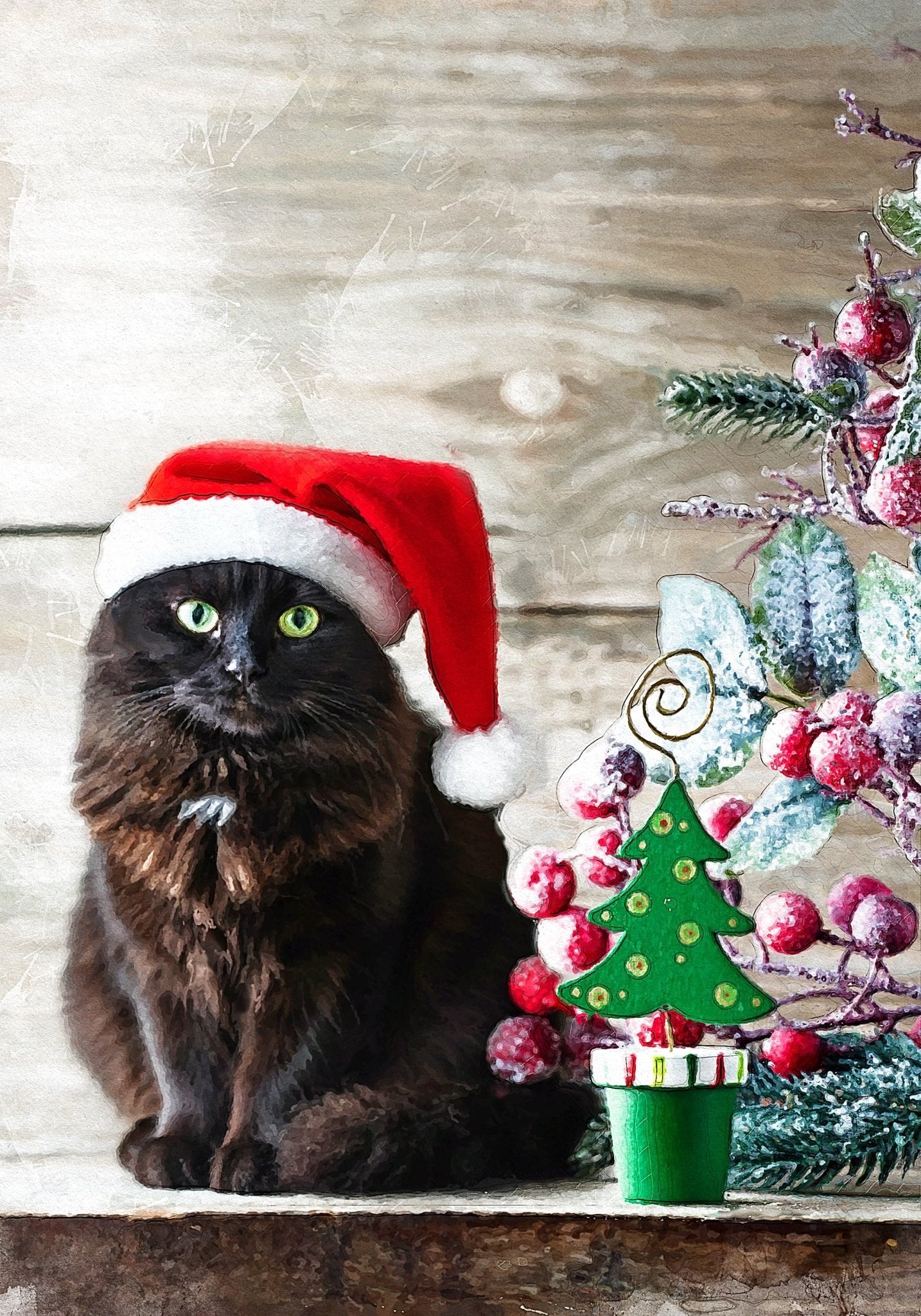 Коледен персонализиран портрет. Код: 25 - Artpawstudio