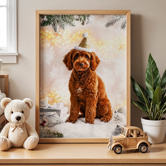 Коледен персонализиран портрет. Код: 34 - Artpawstudio