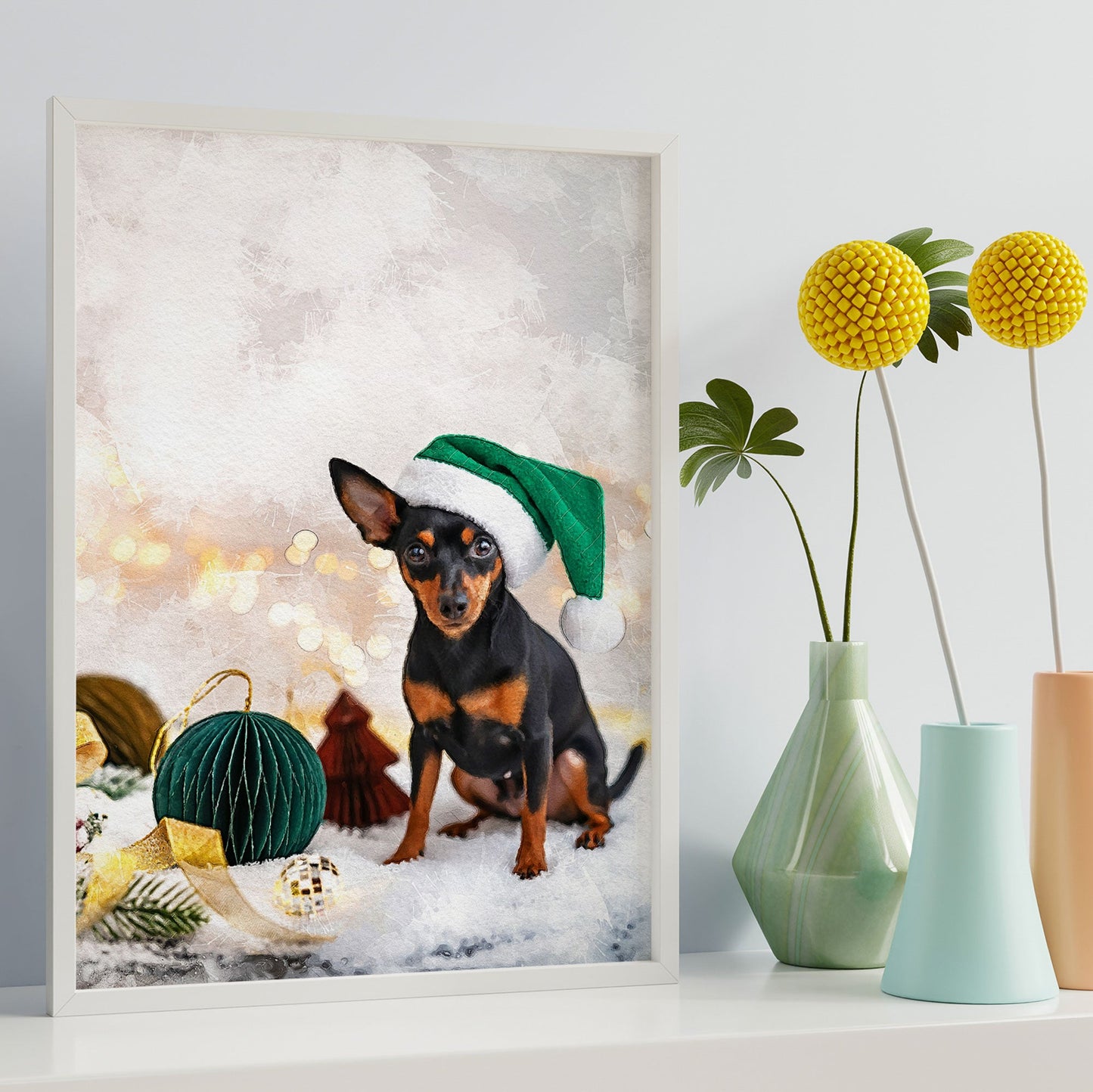 Коледен персонализиран портрет. Код: 35 - Artpawstudio