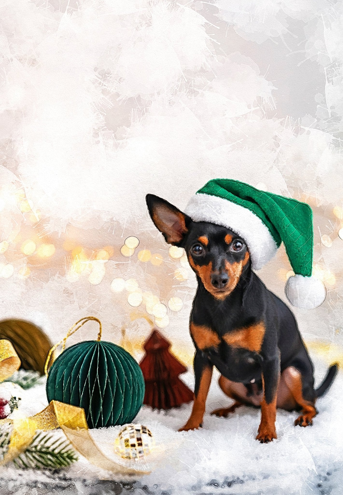 Коледен персонализиран портрет. Код: 35 - Artpawstudio