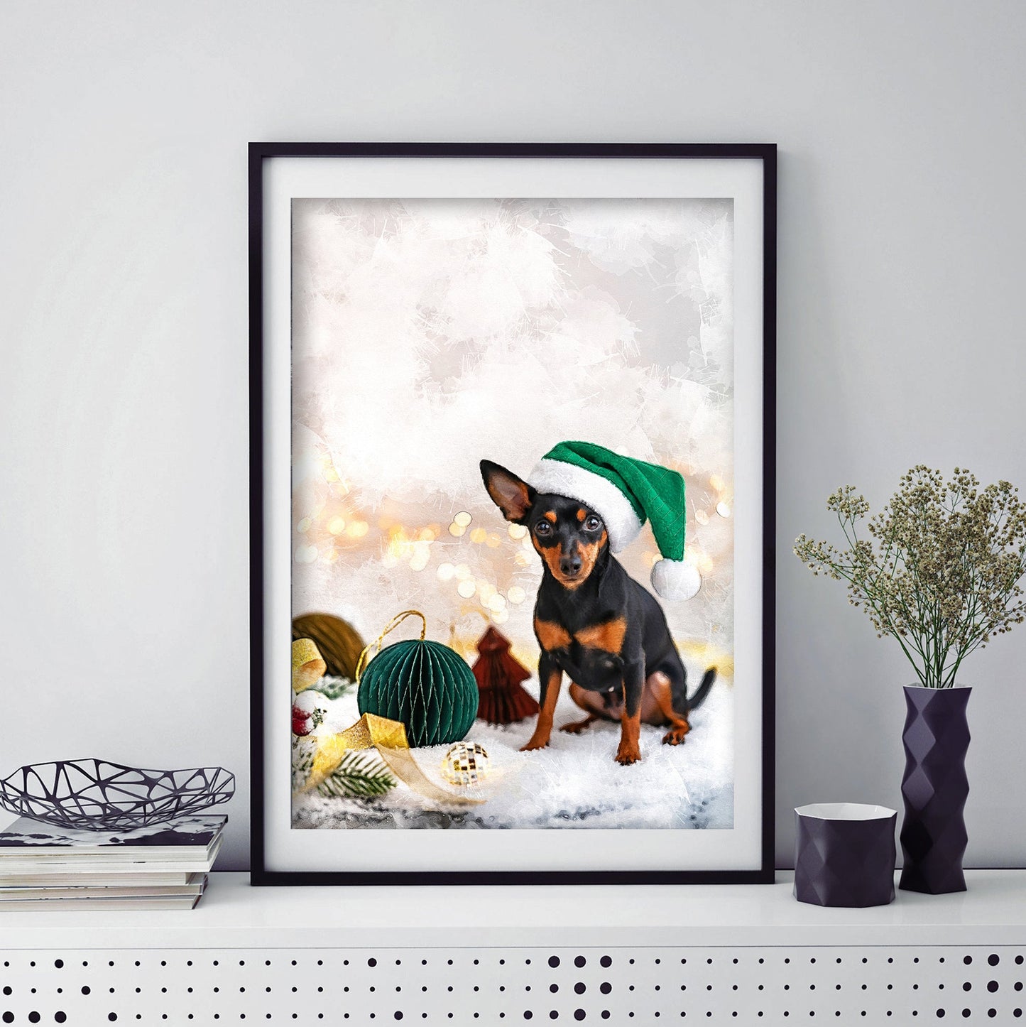 Коледен персонализиран портрет. Код: 35 - Artpawstudio