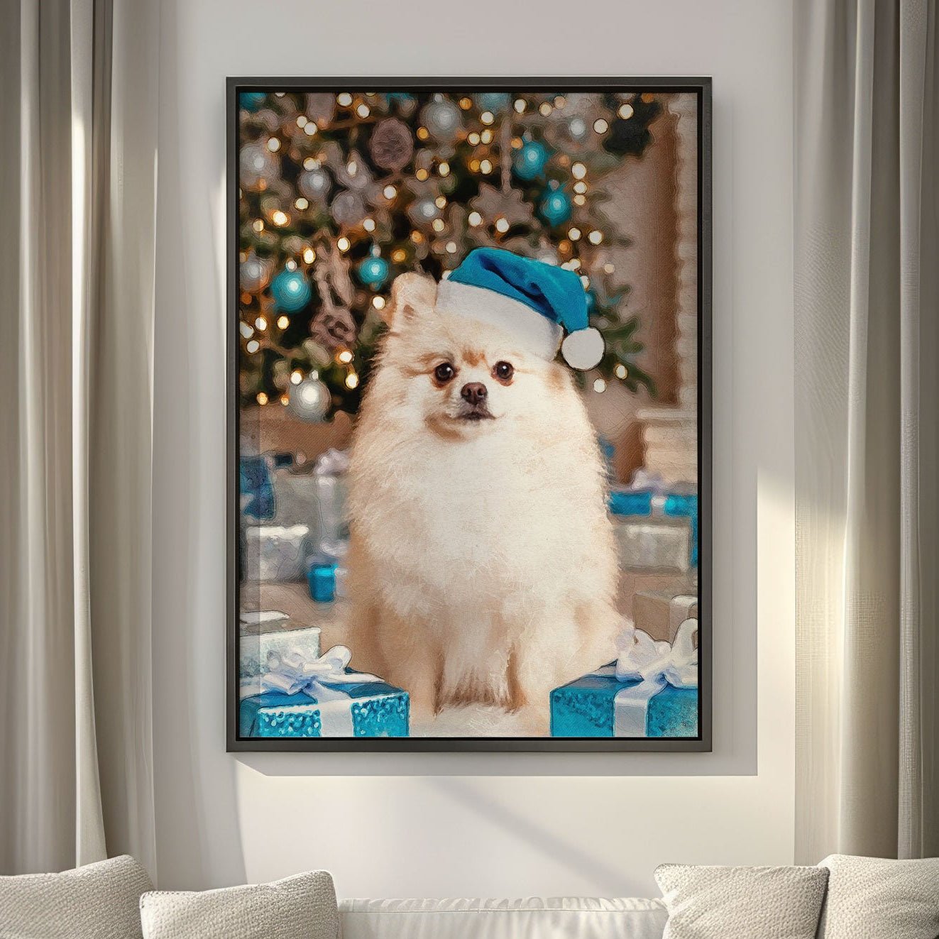 Коледен персонализиран портрет. Код: 37 - Artpawstudio