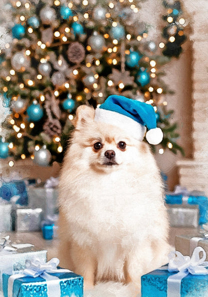 Коледен персонализиран портрет. Код: 37 - Artpawstudio