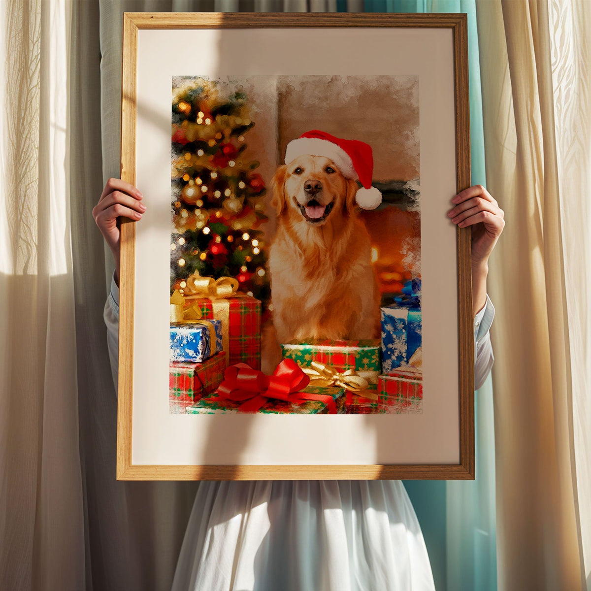 Коледен персонализиран портрет. Код: 41 - Artpawstudio