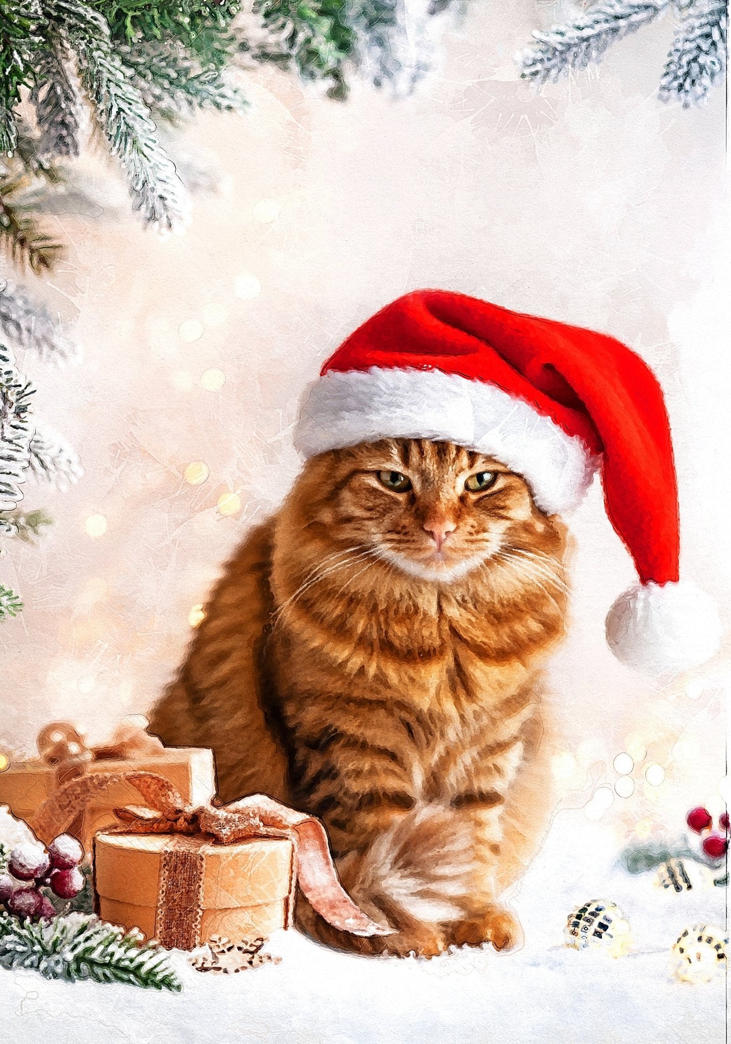 Коледен персонализиран портрет. Код: 43 - Artpawstudio