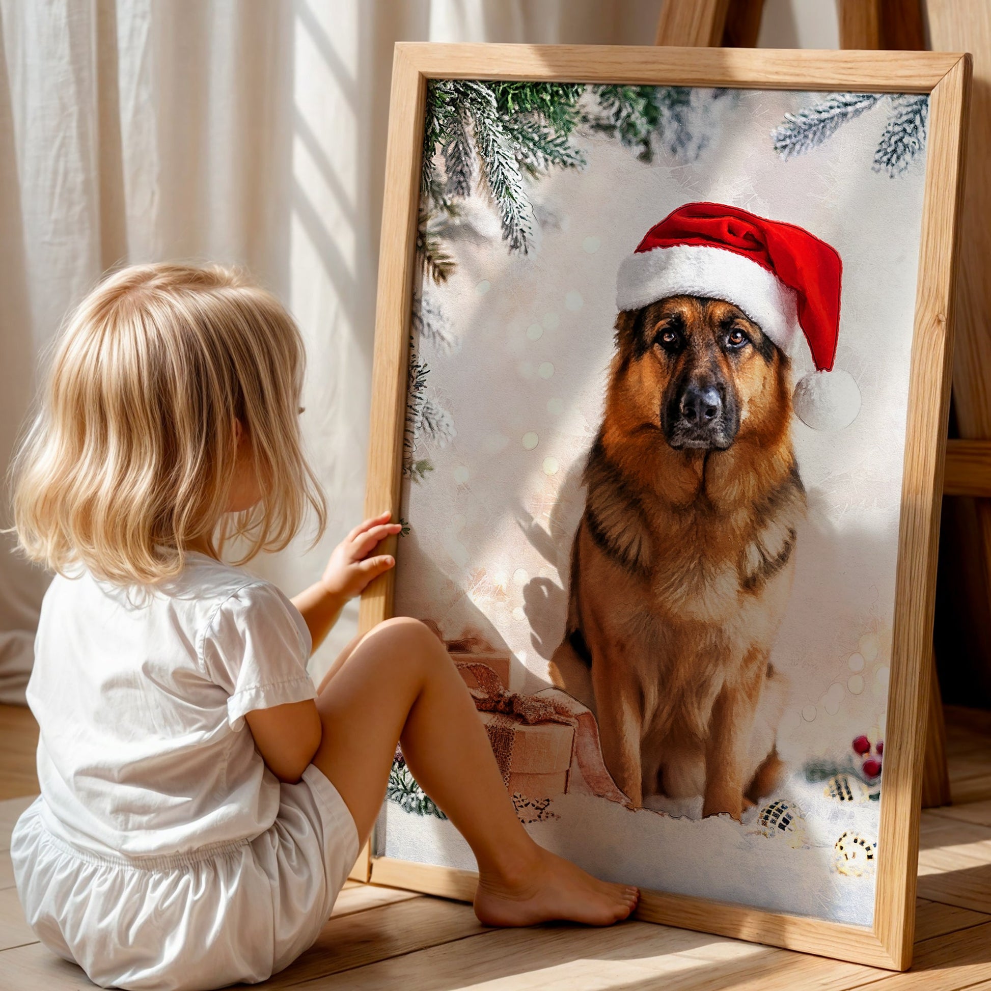 Коледен персонализиран портрет. Код: 43 - Artpawstudio