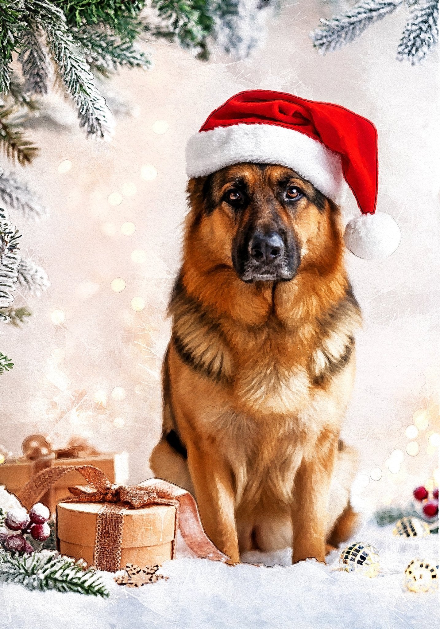 Коледен персонализиран портрет. Код: 43 - Artpawstudio