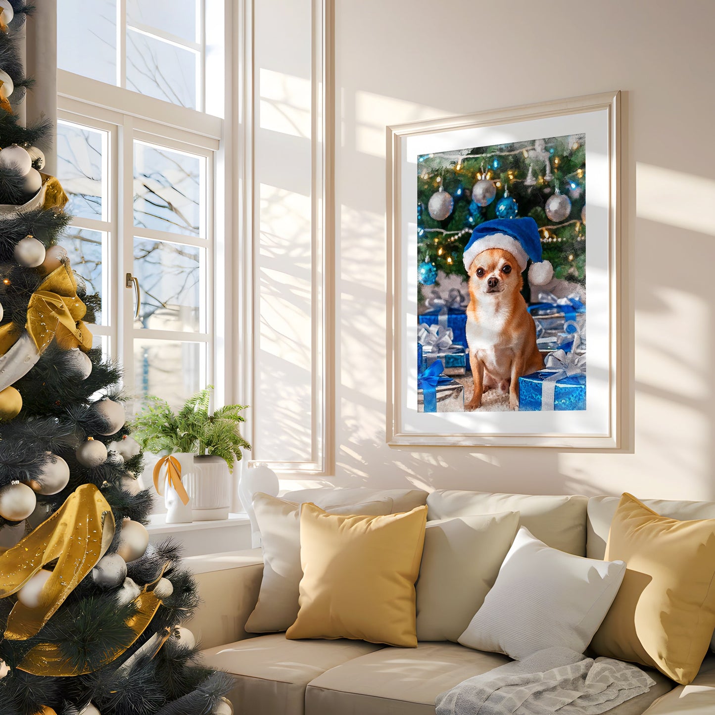 Коледен персонализиран портрет. Код: 44 - Artpawstudio