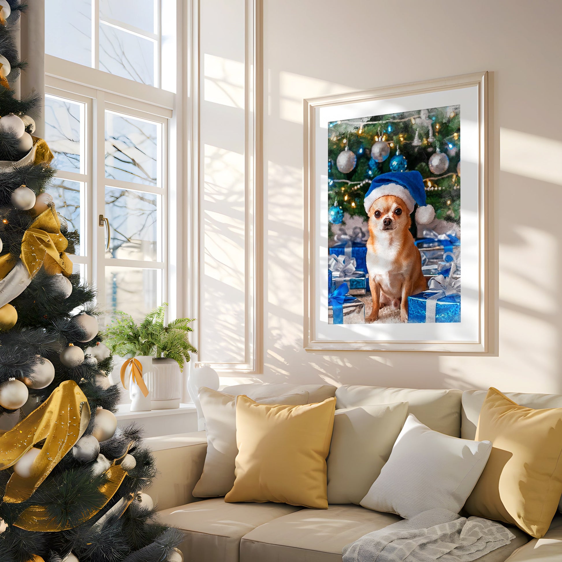 Коледен персонализиран портрет. Код: 44 - Artpawstudio