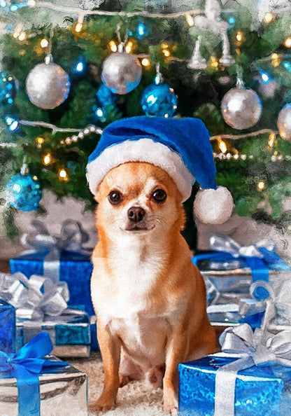 Коледен персонализиран портрет. Код: 44 - Artpawstudio