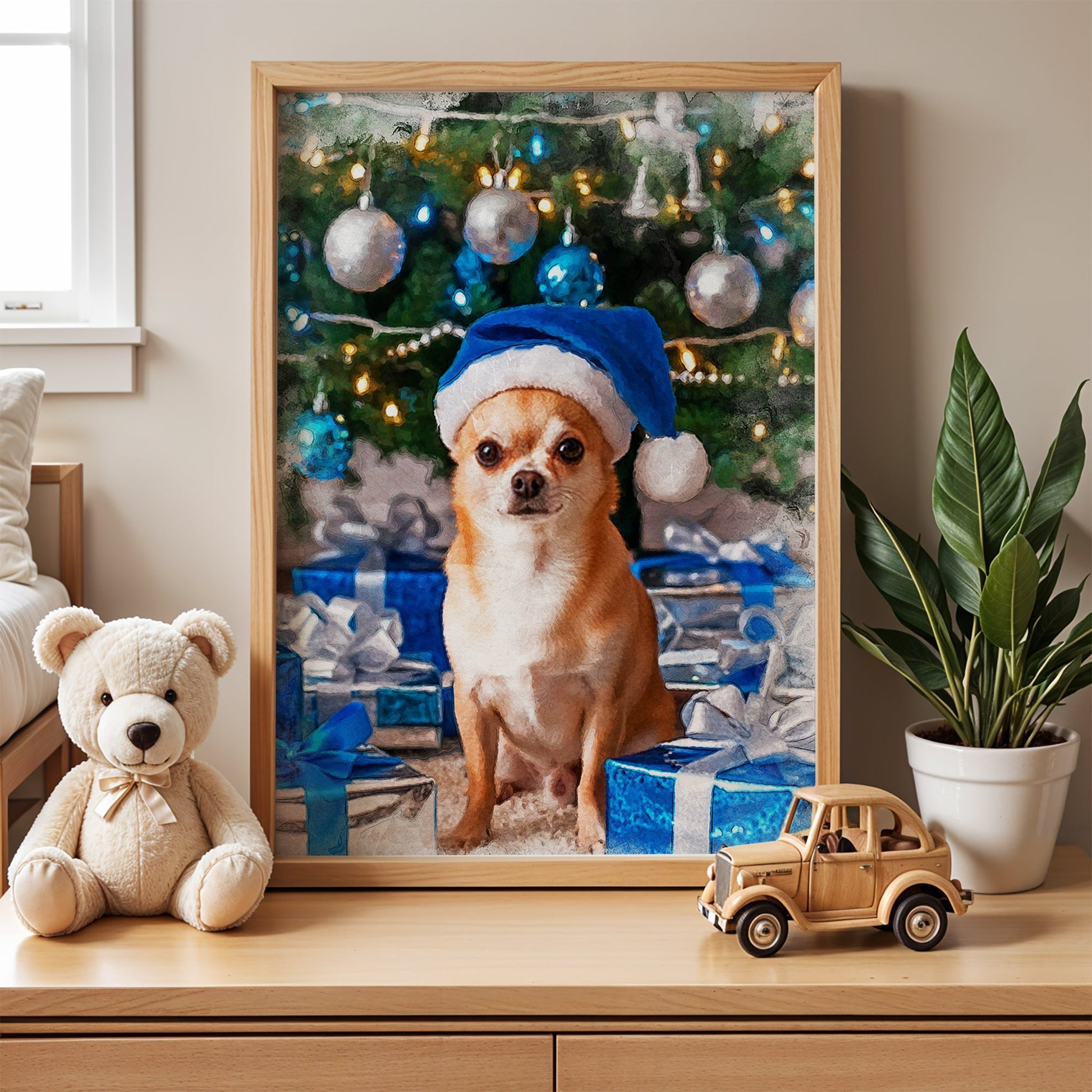 Коледен персонализиран портрет. Код: 44 - Artpawstudio