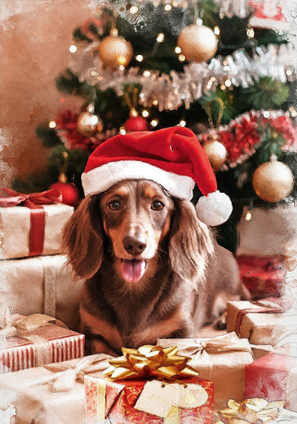 Коледен персонализиран портрет. Код: 46 - Artpawstudio