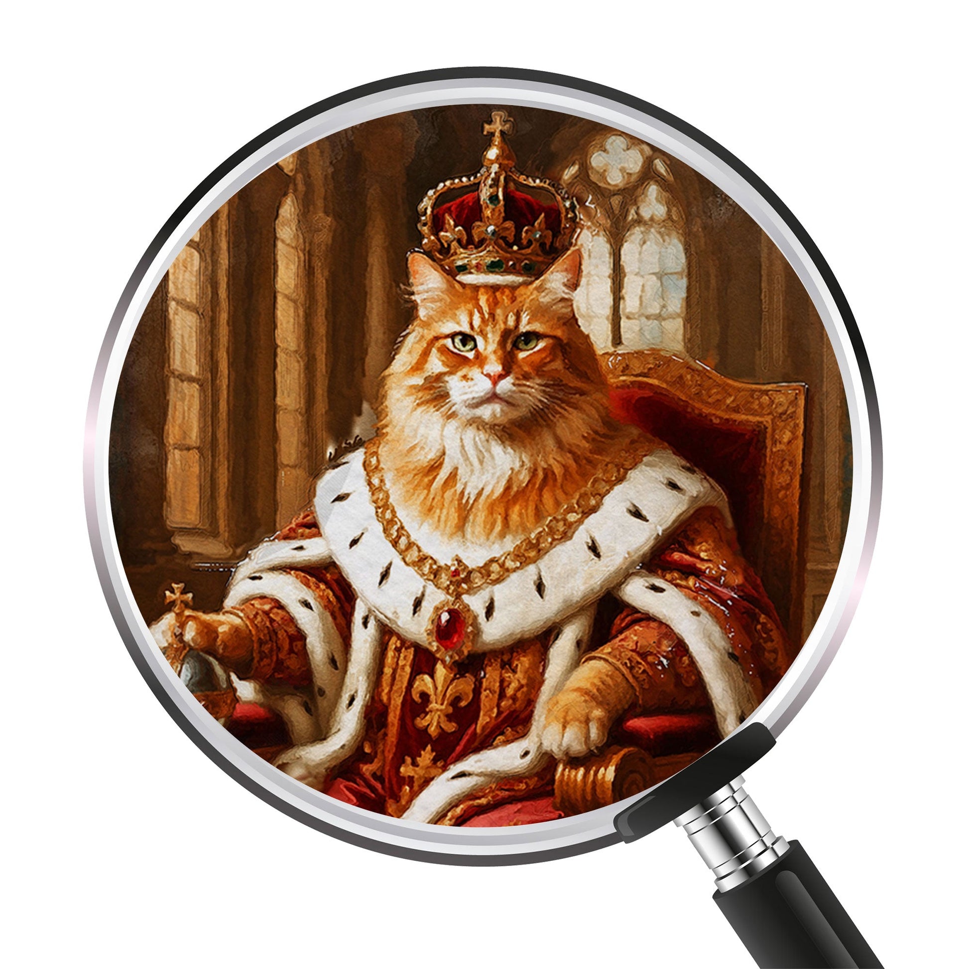 Кралски персонализиран портрет червен. Код: 13 - Artpawstudio