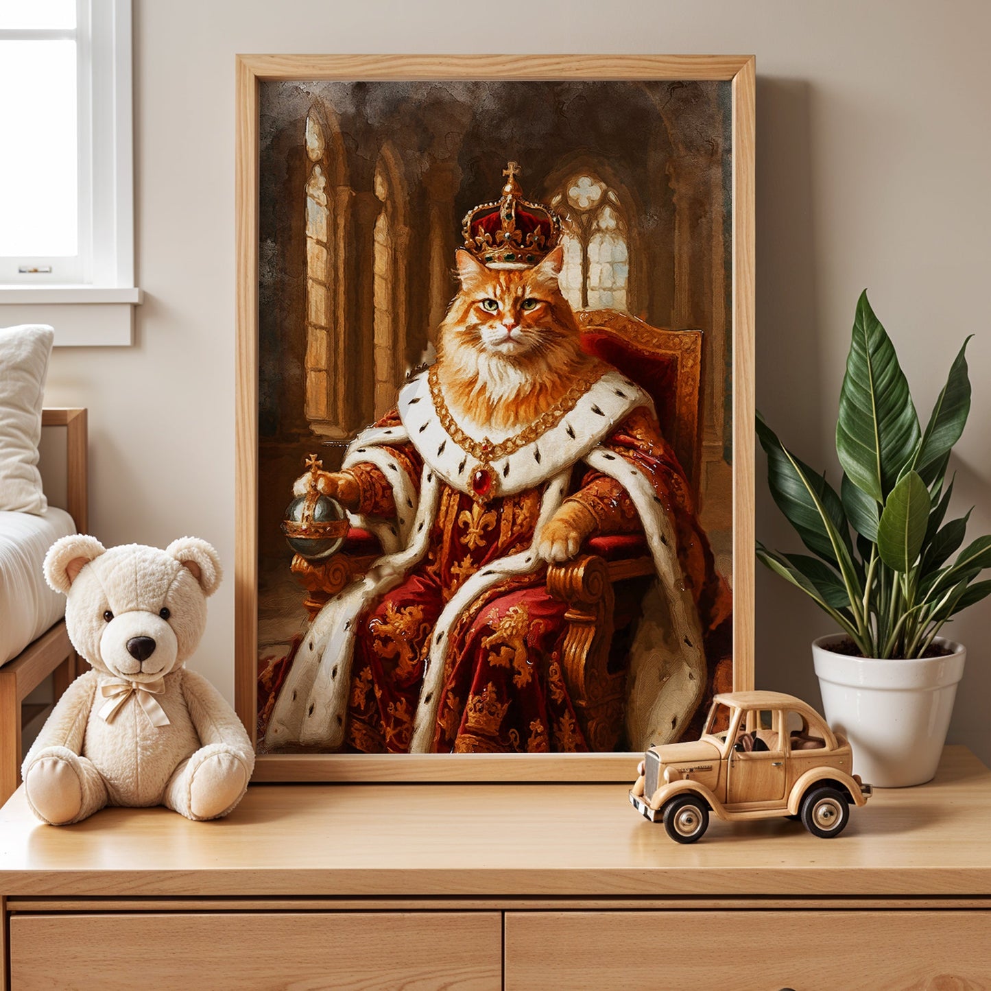 Кралски персонализиран портрет червен. Код: 13 - Artpawstudio