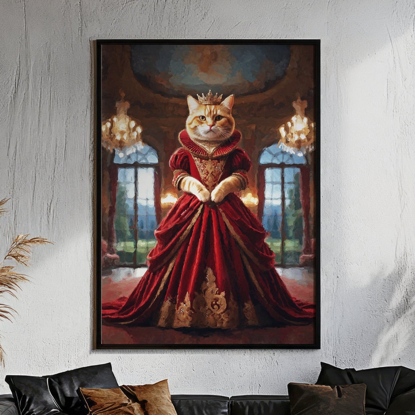 Кралски персонализиран портрет червен. Код: 14 - Artpawstudio