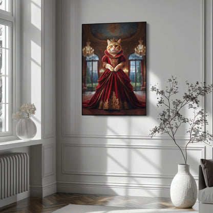 Кралски персонализиран портрет червен. Код: 14 - Artpawstudio