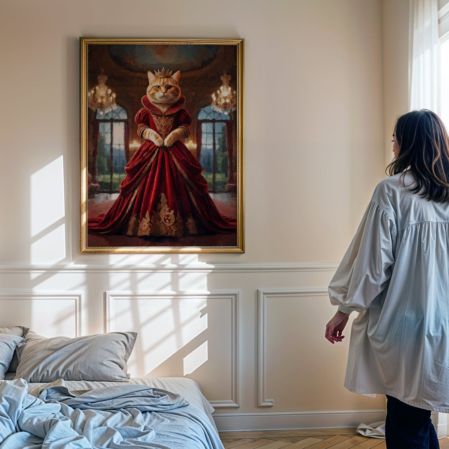 Кралски персонализиран портрет червен. Код: 14 - Artpawstudio