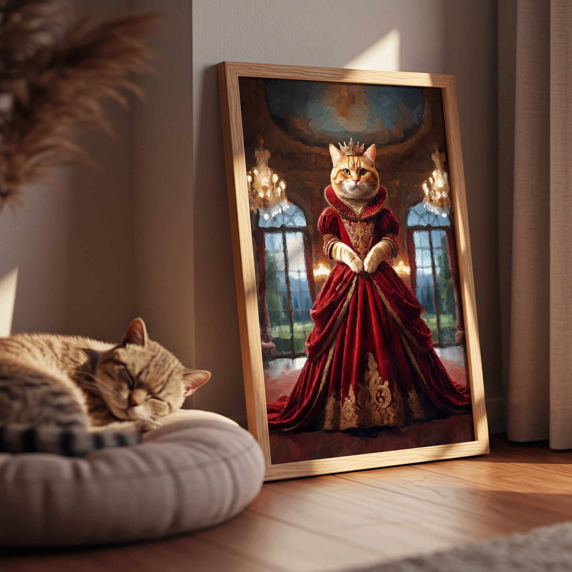 Кралски персонализиран портрет червен. Код: 14 - Artpawstudio