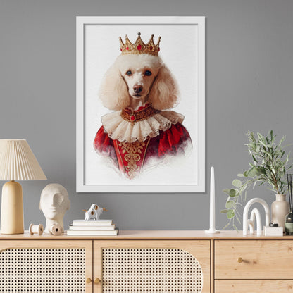 Кралски персонализиран портрет червен. Код: 26 - Artpawstudio