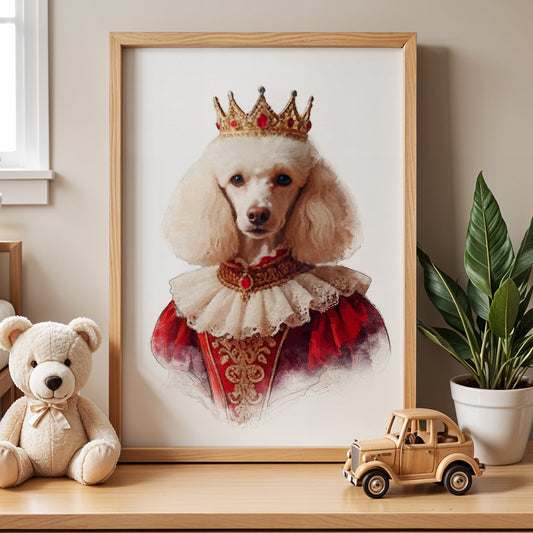 Кралски персонализиран портрет червен. Код: 26 - Artpawstudio