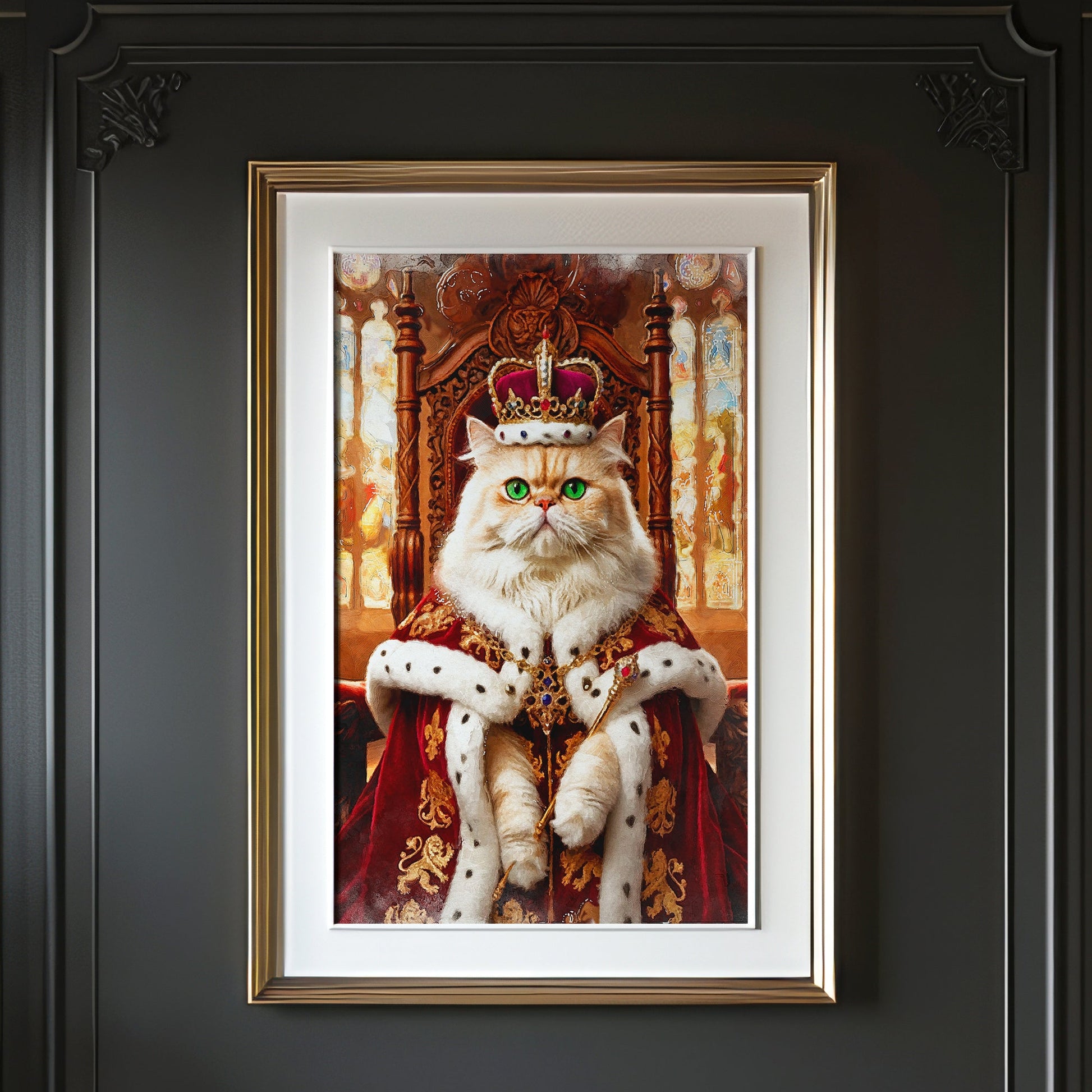 Кралски персонализиран портрет червен. Код: 60 - Artpawstudio