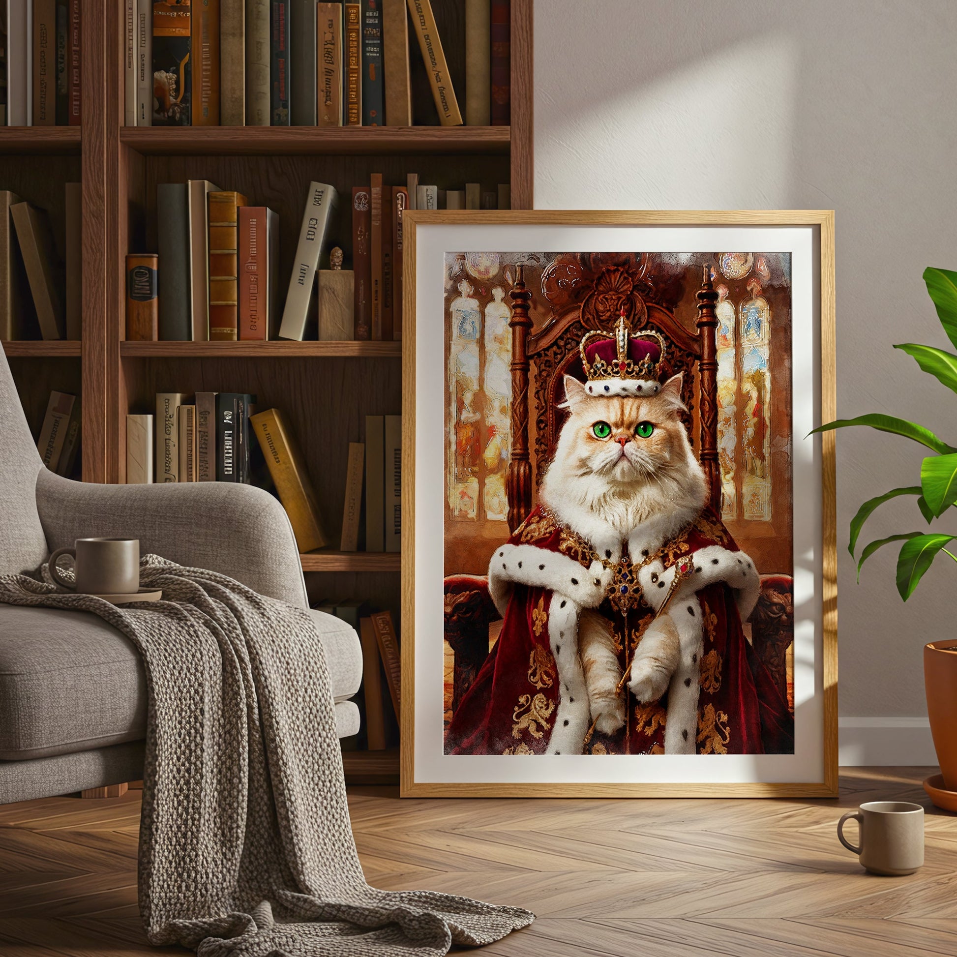 Кралски персонализиран портрет червен. Код: 60 - Artpawstudio