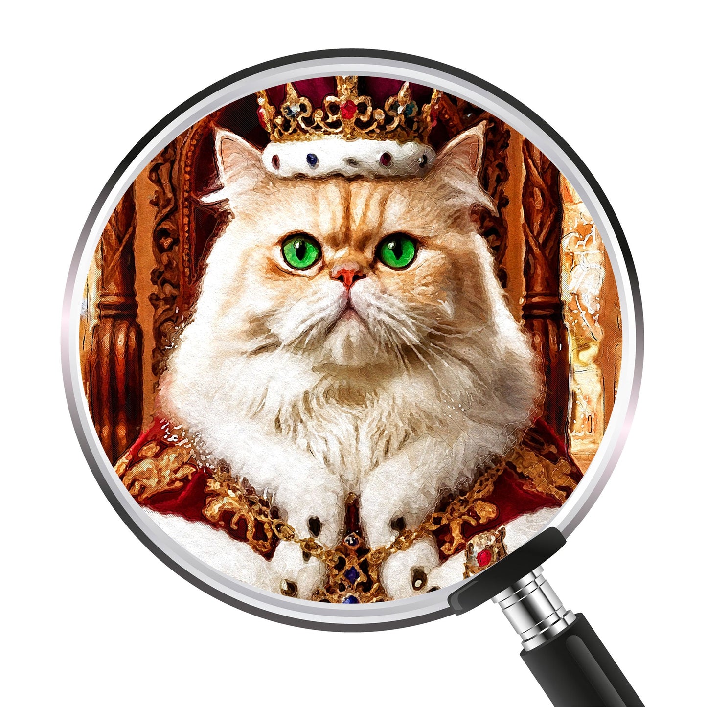 Кралски персонализиран портрет червен. Код: 60 - Artpawstudio