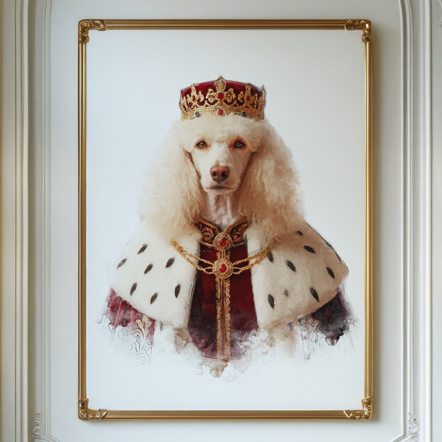 Кралски персонализиран портрет червен. Код: 63 - Artpawstudio