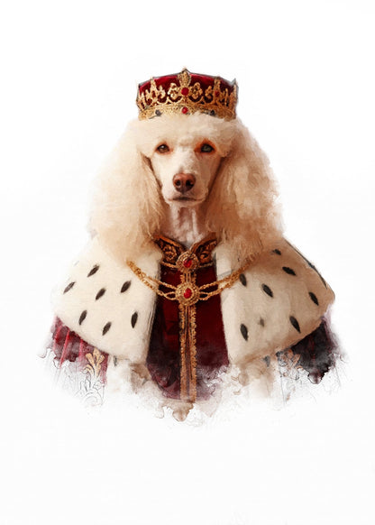 Кралски персонализиран портрет червен. Код: 63 - Artpawstudio