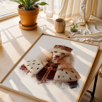 Кралски персонализиран портрет червен. Код: 63 - Artpawstudio