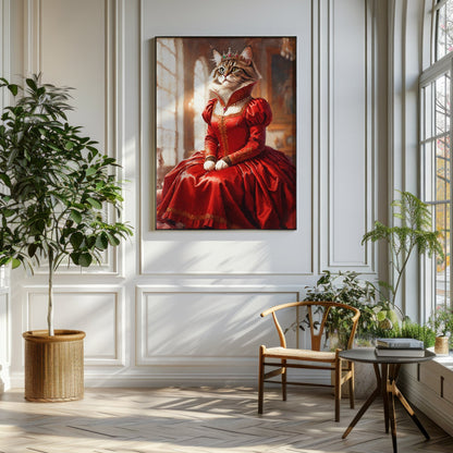 Кралски персонализиран портрет червен. Код: 67 - Artpawstudio