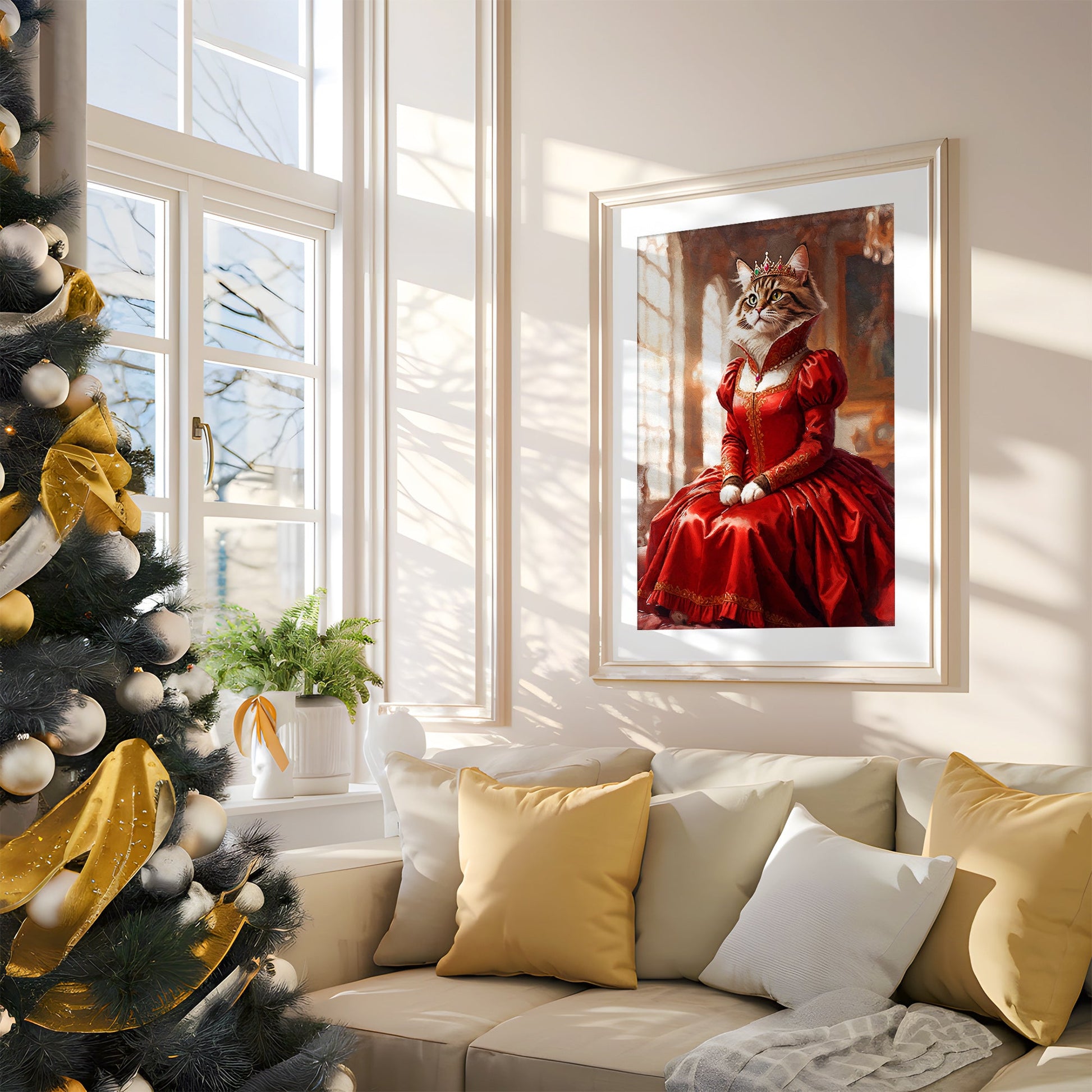 Кралски персонализиран портрет червен. Код: 67 - Artpawstudio