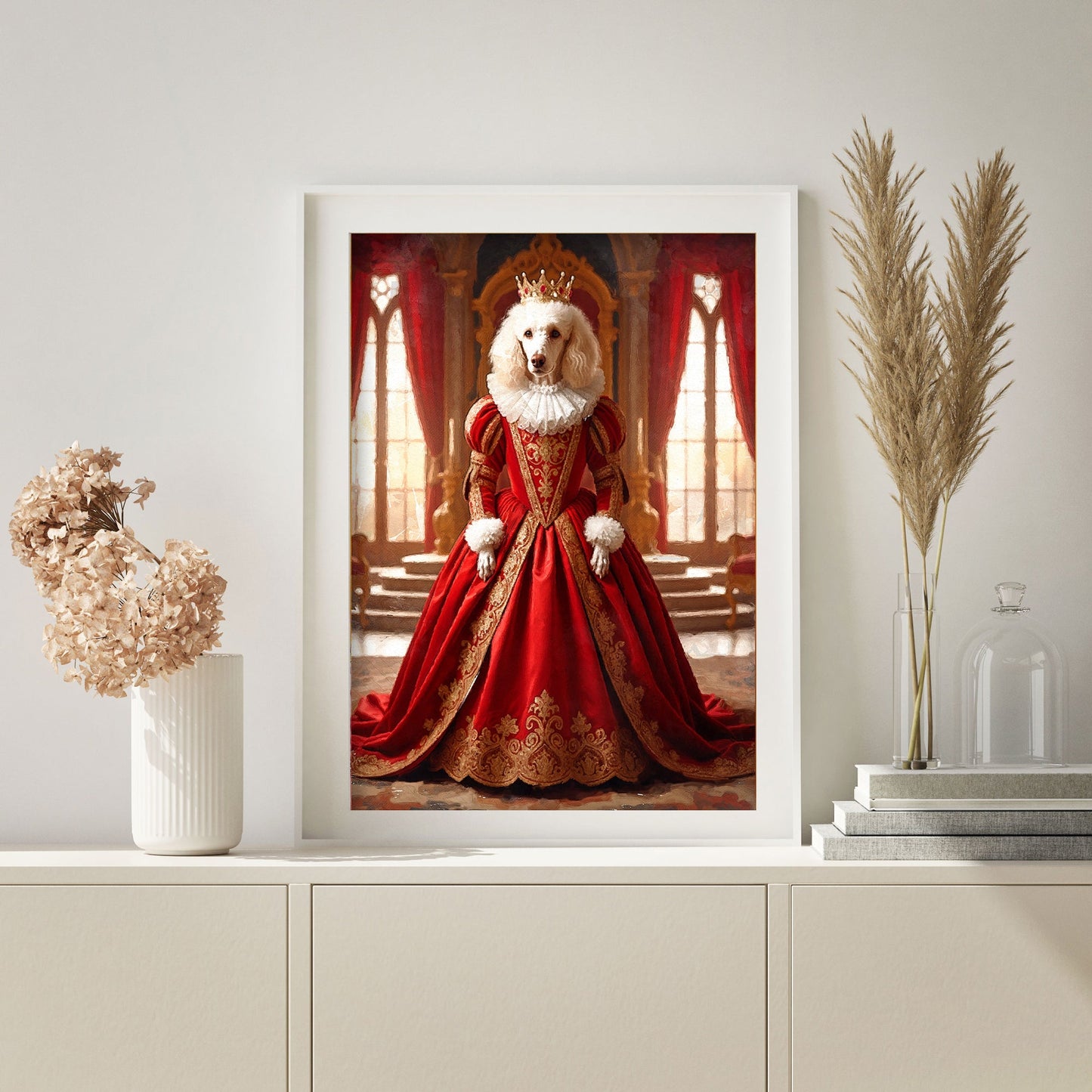 Кралски персонализиран портрет червен. Код: 68 - Artpawstudio